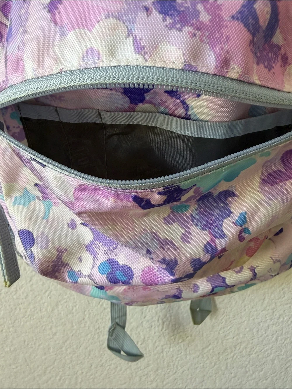 Jansport Floral Backpack Pink Purple Blue School Travel Book Bag Back to School